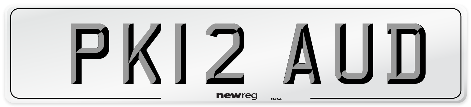 PK12 AUD Number Plate from New Reg